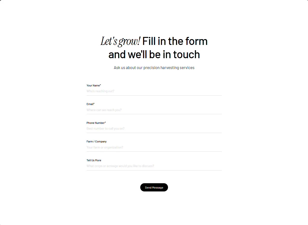 Arceage Contact Us &mdash; Form website build-prompt