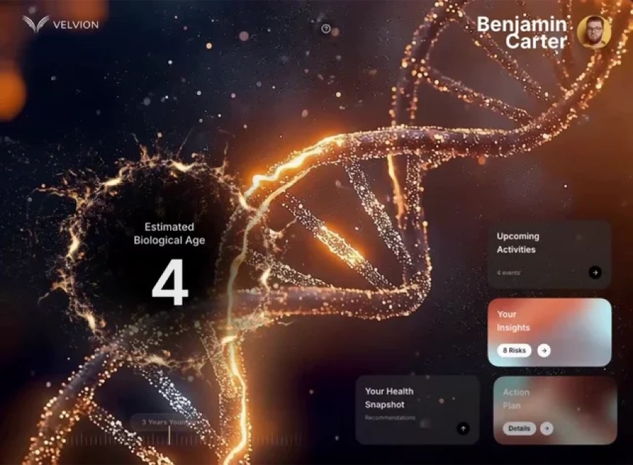 Bio-Age Dashboard &mdash; Hero Section website build-prompt
