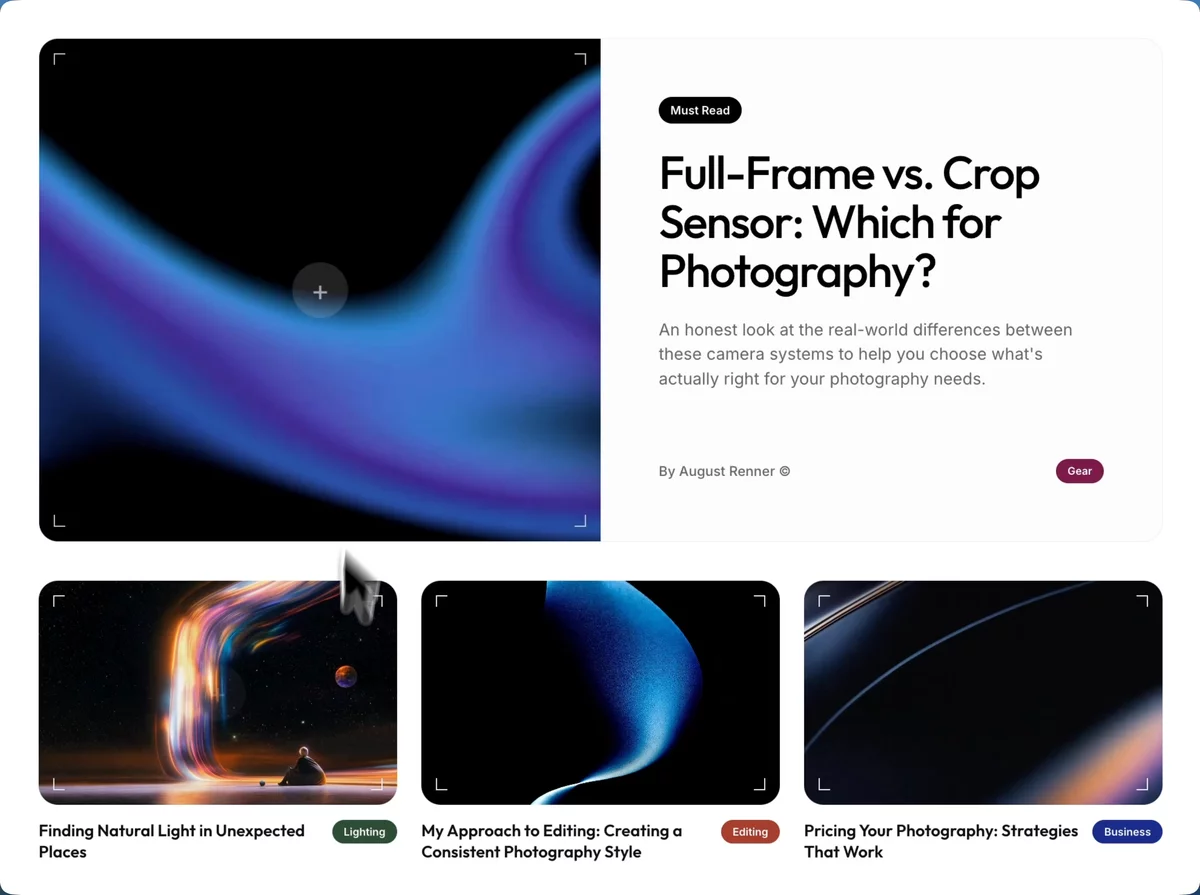 Blog Showcase preview