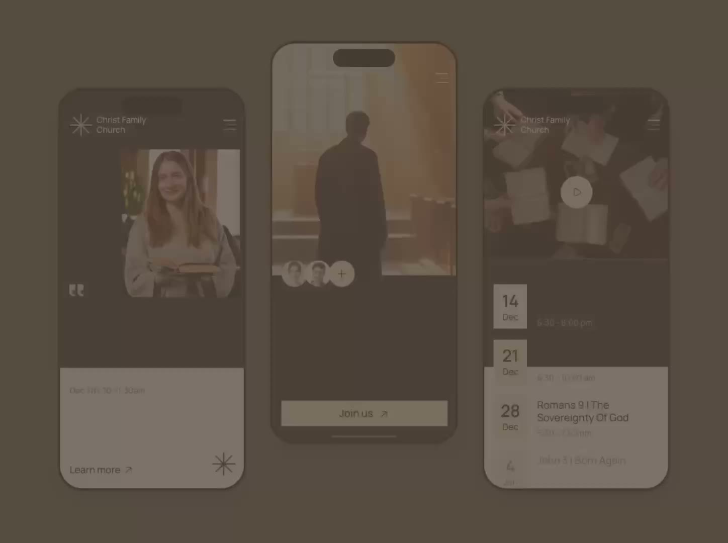 Church Community — Mobile App website build-prompt