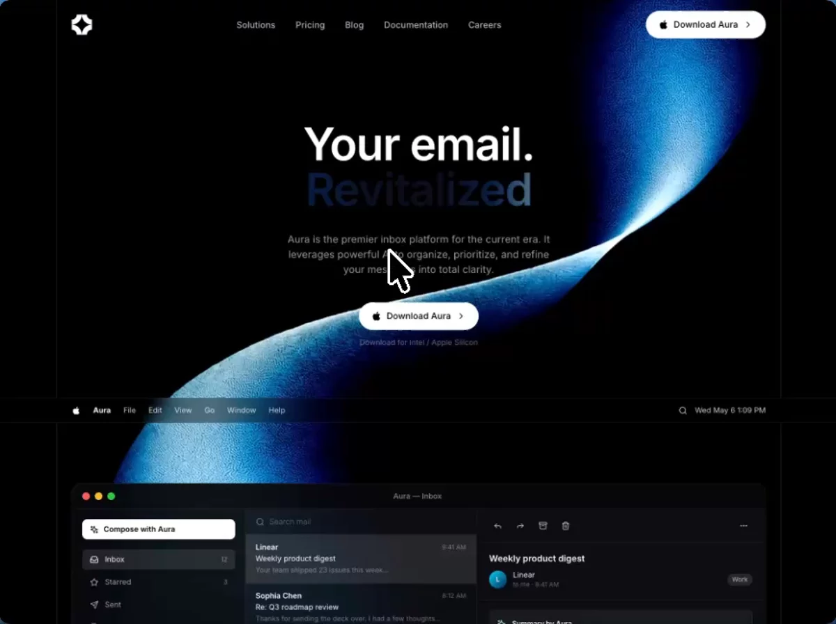 Email Landing Page preview