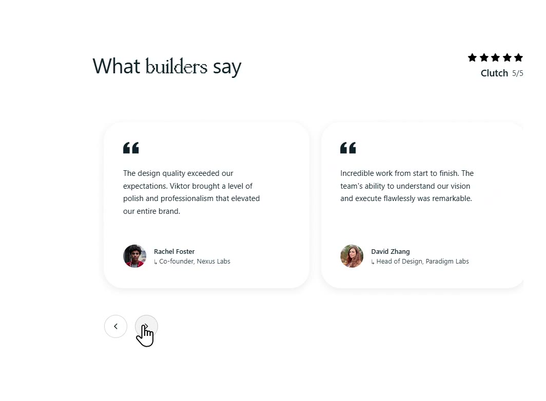 Feedback Slider &mdash; Slider website build-prompt