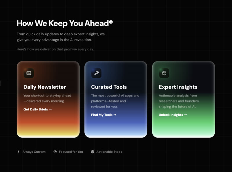 Keep Ahead Features &mdash; Features Section website build-prompt
