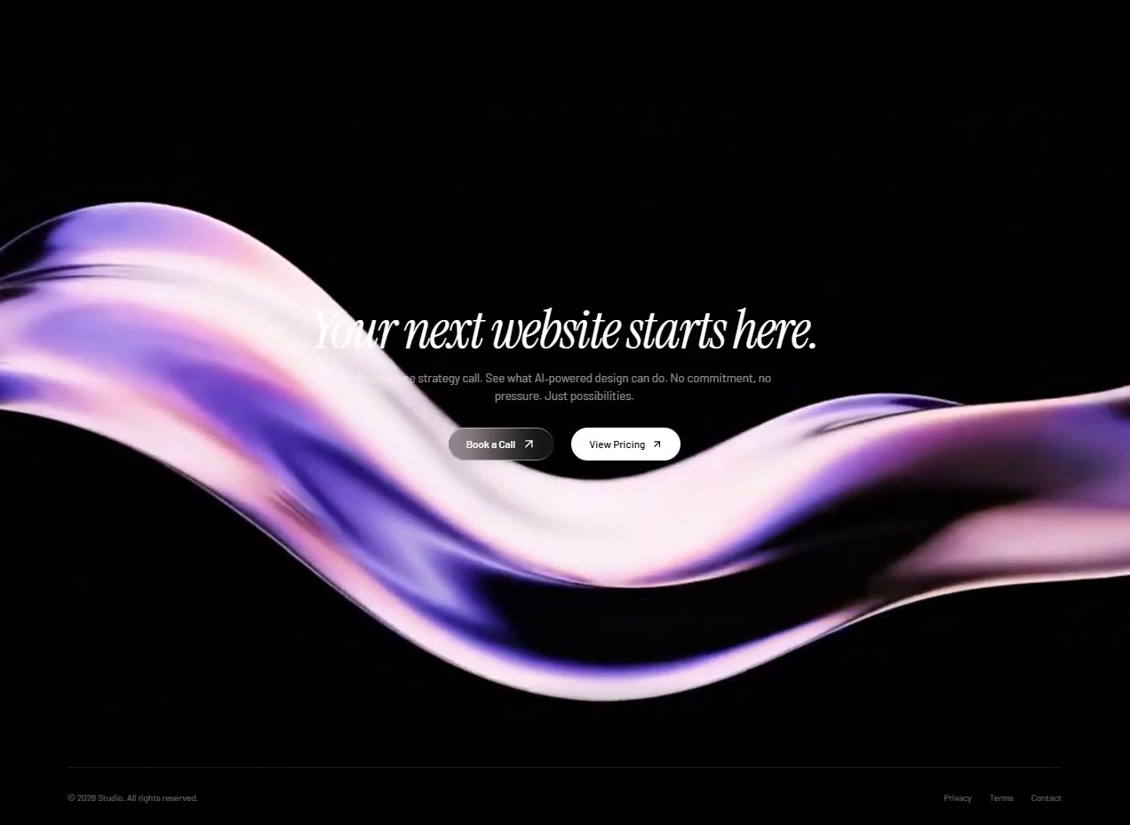 Liquid Glass CTA &mdash; CTA website build-prompt