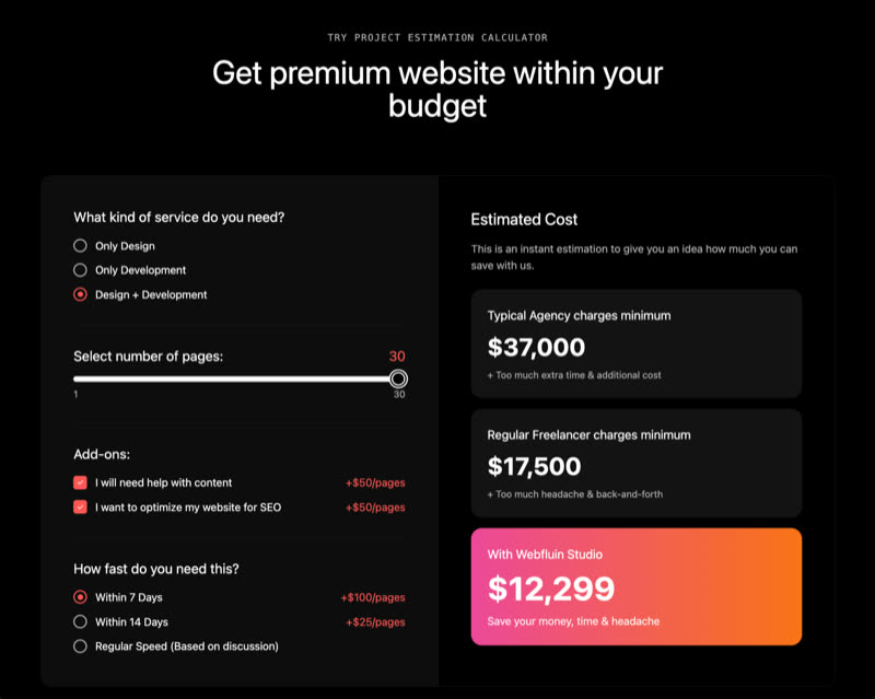 Price Calculator preview