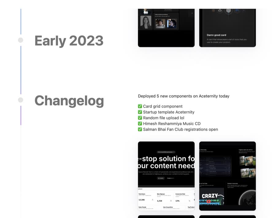 Timeline &mdash; Scroll website build-prompt