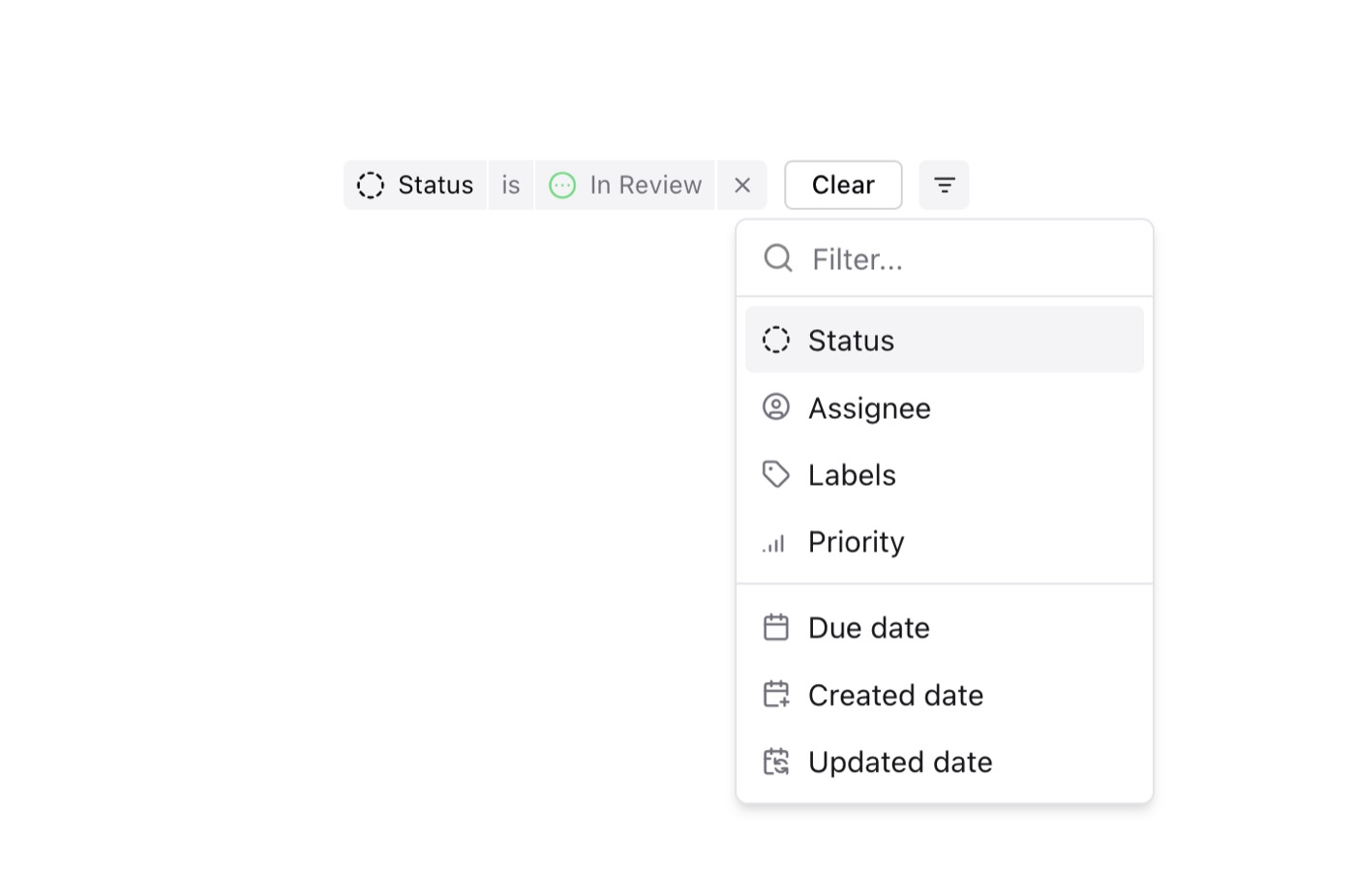 Filters preview