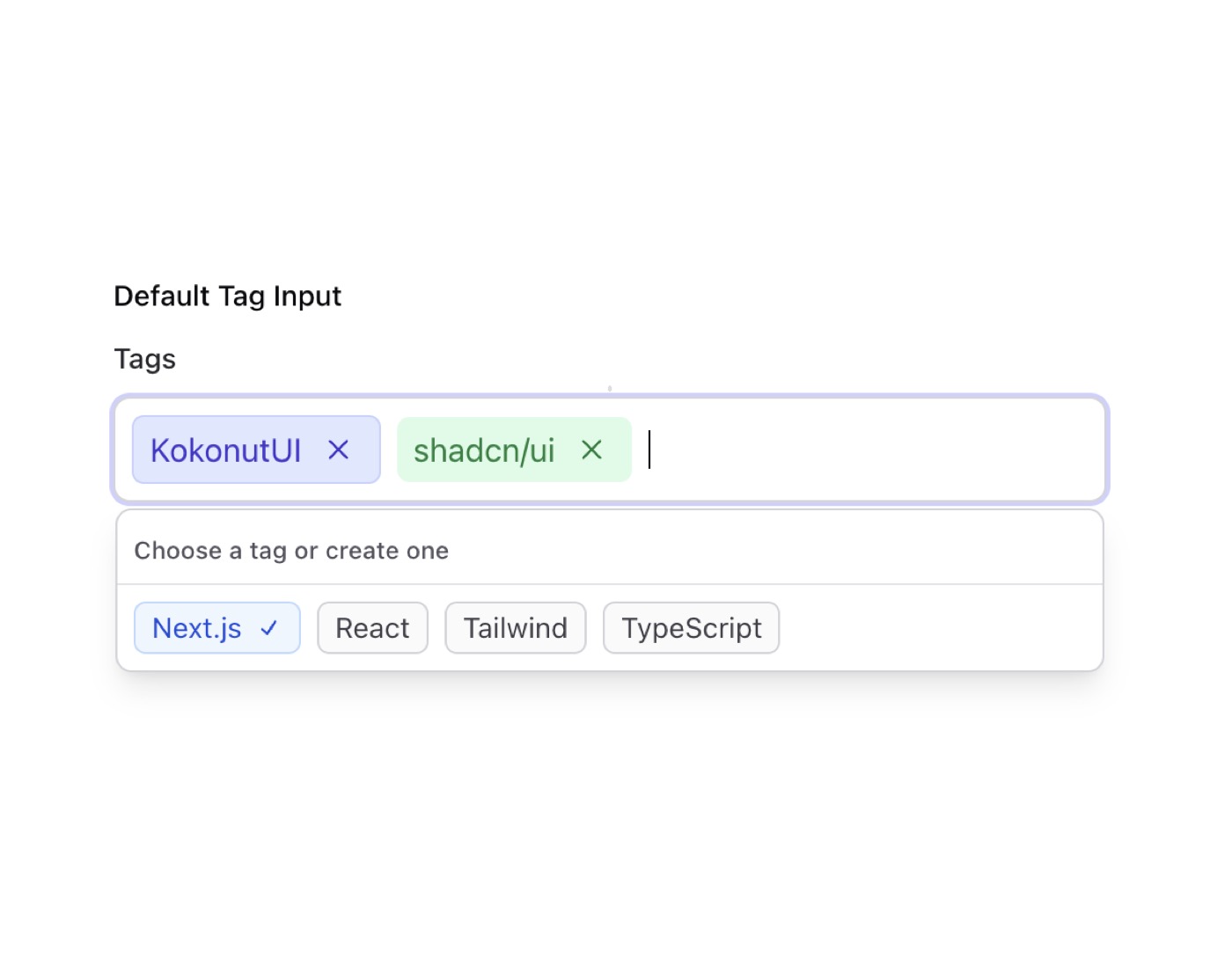 Tag Input preview