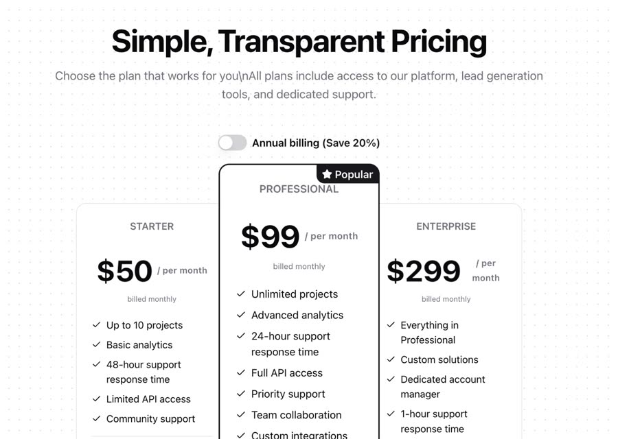 Pricing preview