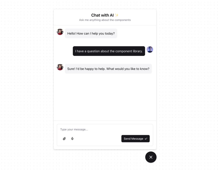 Expandable Chat preview
