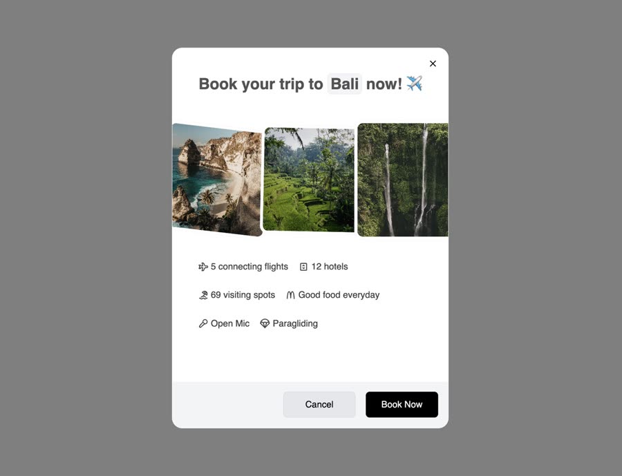 Animated Modal preview