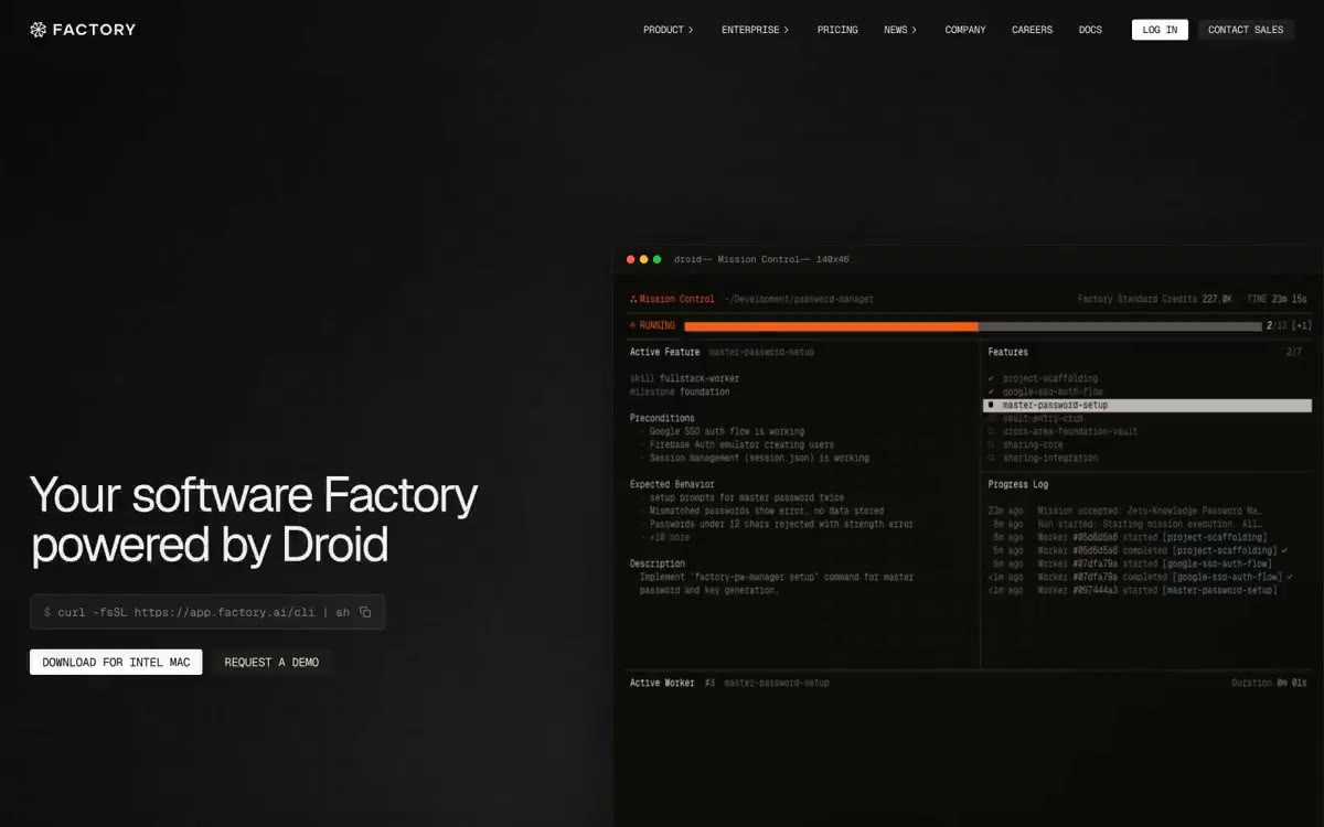 Factory.ai Design System preview