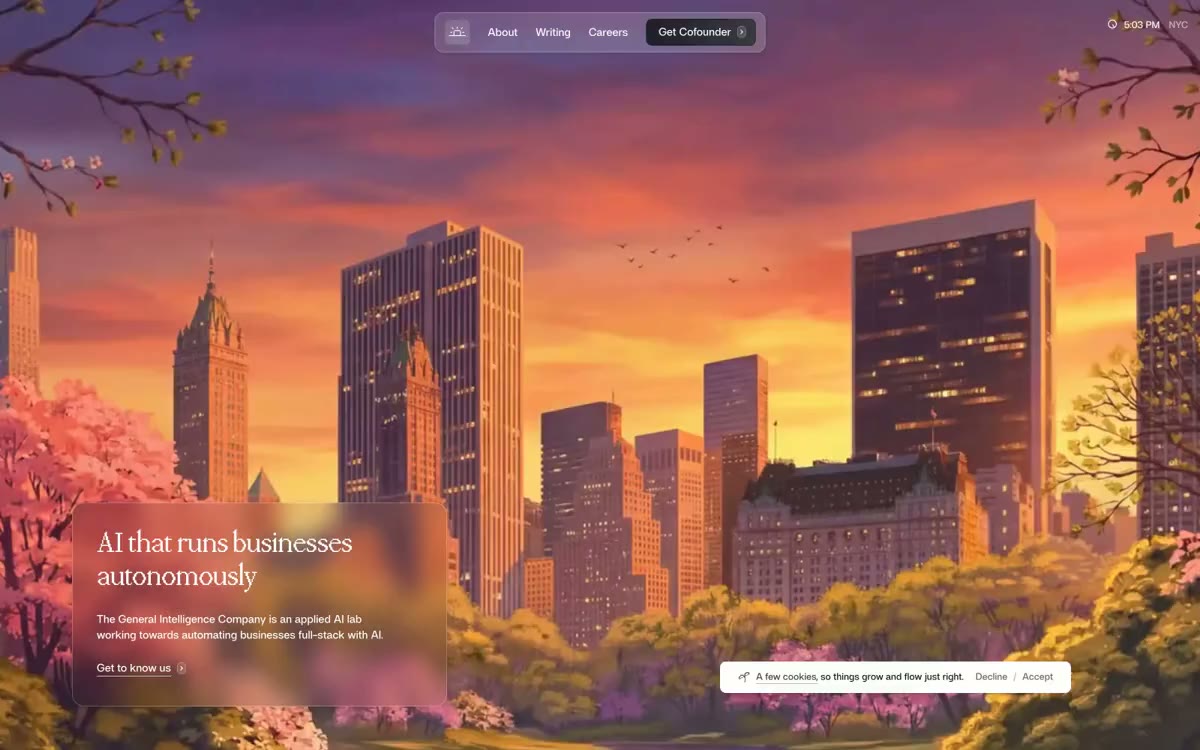 General Intelligence Company Design System preview