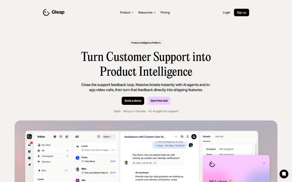 Gleap Design System preview