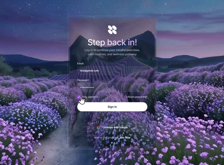 Solace sign-in preview