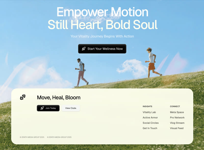 Zenith Footer preview